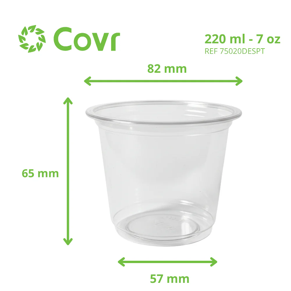 Pot dessert en Plastique PET 7 oz / 220 ml - Image 2