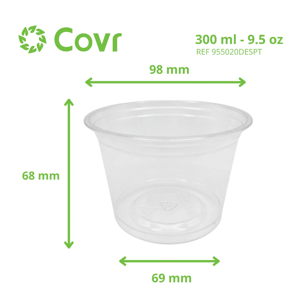 Pot dessert en Plastique PET 9.5 oz / 300 ml - Image 2