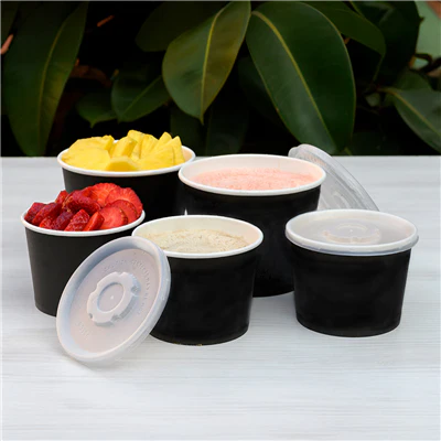 POTS 1000 ML 300 + 18 PE G/M2 Ø13,5x10,4 CM NOIR CARTON (500 UNITÉS) - REF. 219.77 - Image 4