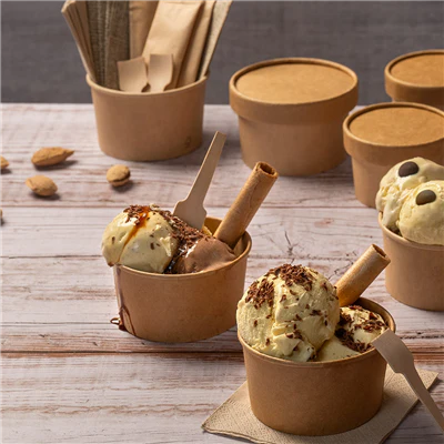 POTS À GLACES 150 ML 250 + 18 PE G/M2 Ø8,5x4,5 CM MARRON CARTON (2000 UNITÉS) - REF. 222.90 - Image 4
