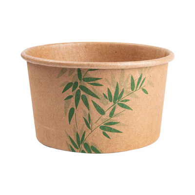 POTS À GLACES FEEL GREEN 180 ML 250 + 18 PE G/M2 Ø8,7x5,2 CM MARRON CARTON (2000 UNITÉS) - REF. 217.60 - Image 2
