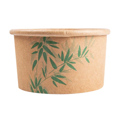 POTS À GLACES FEEL GREEN 70 ML 210 + 18 PE G/M2 Ø6,5x3,9 CM MARRON CARTON (2000 UNITÉS) - REF. 217.56 - Image 2