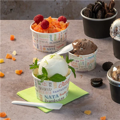 POTS À GLACES 'PAROLE' 150 ML 250 + 18 PE G/M2 Ø8,5x4,5 CM BLANC CARTON (2000 UNITÉS) - REF. 230.32 - Image 4