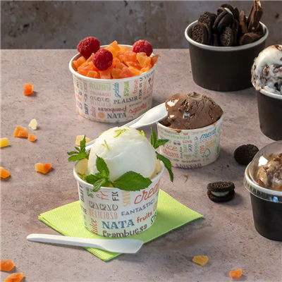POTS À GLACES 'PAROLE' 70 ML 210 + 18 PE G/M2 Ø6,5x3,9 CM BLANC CARTON (2000 UNITÉS) - REF. 230.30 - Image 4