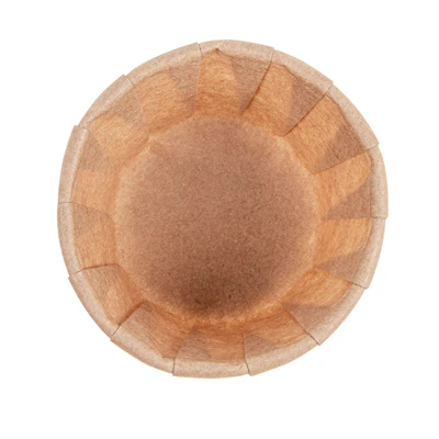 POTS TRAITEUR PAPIER PLISSÉ 30 ML (1 oz) 80 G/M2 Ø4,4/3,1x2,8 CM NATUREL PARCH.INGRAISSABLE (250 UNITÉS) - REF. 226.13 - Image 3