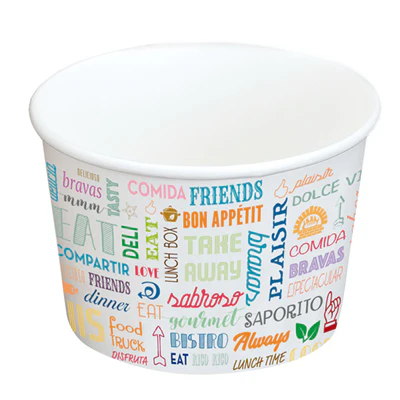 POTS 'PAROLE' 1000 ML 300 + 18 PE G/M2 Ø13,5x10,4 CM BLANC CARTON (500 UNITÉS) - REF. 224.04 - Image 2