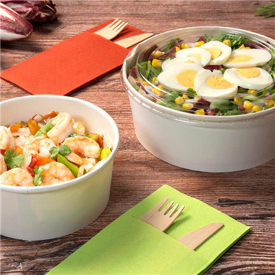 POTS SALADIERS 1300 ML 337 G/M2 + PE Ø 18,7/16x7 CM BLANC CARTON (300 UNITÉS) - REF. 240.11 - Image 2
