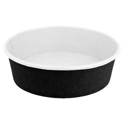 POTS SALADIERS 500 ML - 16,6 oz 300 + 18 PE G/M2 Ø15/12,8x4,5 CM NOIR CARTON (300 UNITÉS) - REF. 226.32
