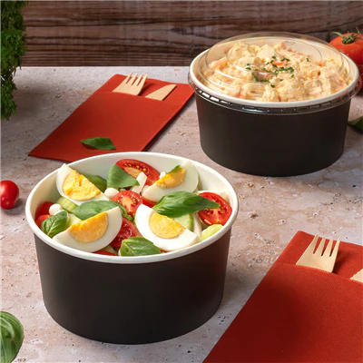 POTS SALADIERS 500 ML - 16,6 oz 300 + 18 PE G/M2 Ø15/12,8x4,5 CM NOIR CARTON (300 UNITÉS) - REF. 226.32 - Image 4
