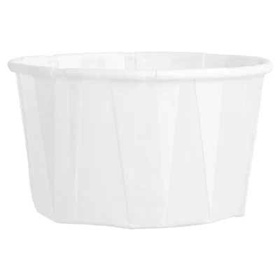 POTS TRAITEUR PAPIER PLISSÉ 90 ML (3 oz) 80 G/M2 Ø6,5/4,9x3,8 CM BLANC PARCH.INGRAISSABLE (250 UNITÉS) - REF. 126.77 - Image 2
