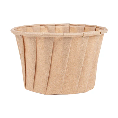 POTS TRAITEUR PAPIER PLISSÉ PFAS FREE 100 ML (3,2 oz) 80 G/M2 Ø6,6/5x4,2 CM NATUREL PARCH.INGRAISSABLE (250 UNITÉS) - REF. 226.16 - Image 2