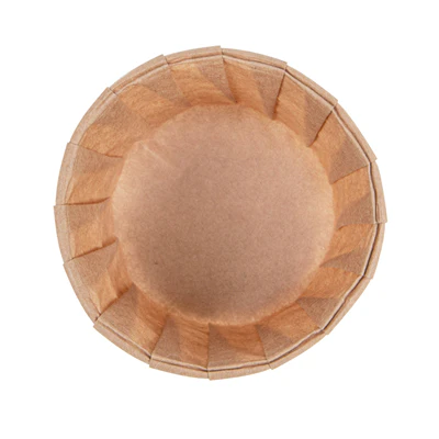 POTS TRAITEUR PAPIER PLISSÉ PFAS FREE 100 ML (3,2 oz) 80 G/M2 Ø6,6/5x4,2 CM NATUREL PARCH.INGRAISSABLE (250 UNITÉS) - REF. 226.16 - Image 3