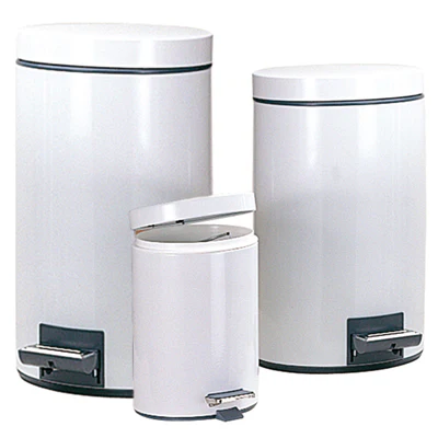 POUBELLE À PÉDALE RÉCEPTACLE INTÉRIEUR 3 L Ø 17x24,5 CM BLANC ACIER (1 UNITÉS) - REF. 162.19 - Image 2