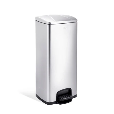 POUBELLE À PEDALE RÉCEPTACLE INTÉRIEUR 30 L 31,5x31,5x69,5 CM ARGENTE INOX (1 UNITÉS) - REF. 250.21