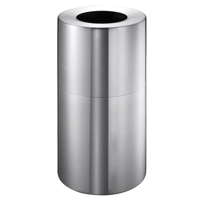 POUBELLE DE LUXE Ø 38x77,5 CM ARGENTE ALUMINIUM (1 UNITÉS) - REF. 158.72