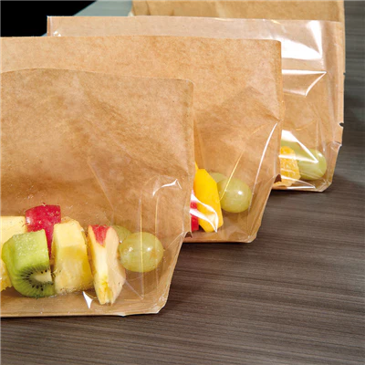 RÉCIPIENTS AVEC BASE ET FENÊTRE 'TURTLE PACK' 50 G/M2 + 15 PP 27+4/4x15 CM NATUREL KRAFT (100 UNITÉS) - REF. 173.11 - Image 3
