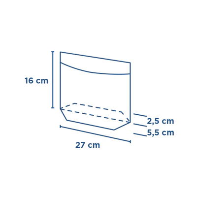 RÉCIPIENTS AVEC BASE ET FENÊTRE 'TURTLE PACK' 50 G/M2 + 15 PP 27+5,5/2,5x16 CM BLANC KRAFT (100 UNITÉS) - REF. 173.14 - Image 4