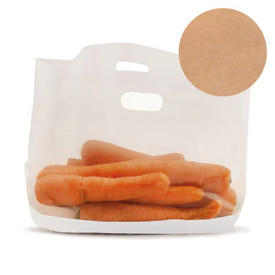 RÉCIPIENTS AVEC BASE ET POIGNÉES 'TURTLE PACK' 50 G/M2 + 15 PP 30+4/4x18 CM NATUREL KRAFT (50 UNITÉS) - REF. 173.33
