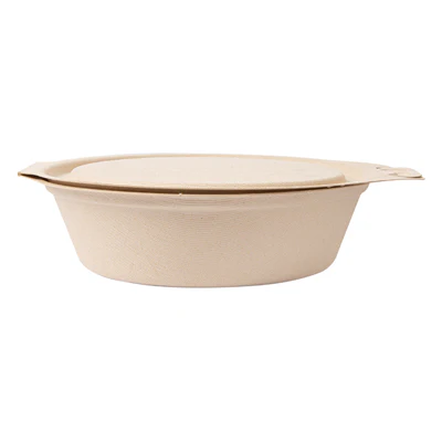 RÉCIPIENTS AVEC CHARNIERE BIONIC 600 ML 18x13,5x5 CM NATUREL BAGASSE (300 UNITÉS) - REF. 254.17 - Image 3