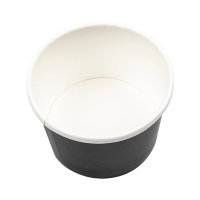 RÉCIPIENTS + COUVERCLES 240 ML - 8 oz 300 + 18 PE G/M2 Ø9/7,5x6 CM NOIR CARTON (250 UNITÉS) - REF. 226.46 - Image 3