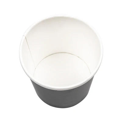 RÉCIPIENTS + COUVERCLES 360 ML - 12 oz 300 + 18 PE G/M2 Ø9/7,2x8,4 CM NOIR CARTON (250 UNITÉS) - REF. 226.42 - Image 3