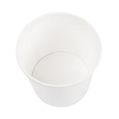 RÉCIPIENTS + COUVERCLES 780 ML - 26 oz 330 + 18 PE G/M2 Ø11,7/9,2x11 CM BLANC CARTON (250 UNITÉS) - REF. 226.41 - Image 3
