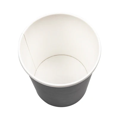 RÉCIPIENTS + COUVERCLES 960 ML - 32 oz 330 + 18 PE G/M2 Ø11,7/9,2x13,5 CM NOIR CARTON (250 UNITÉS) - REF. 226.49 - Image 3