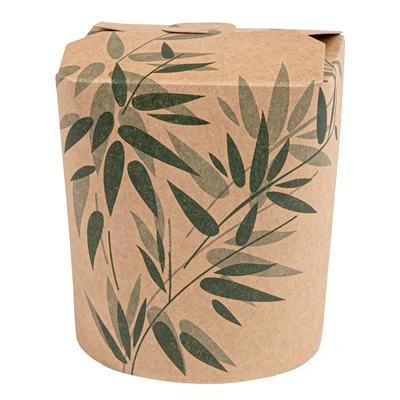 RÉCIPIENTS MULTIUSAGES MICRO-ONDABLES FEEL GREEN 480 ML 275 + 25 PE G/M2 Ø8x9 CM MARRON CARTON (50 UNITÉS) - REF. 131.51 - Image 2