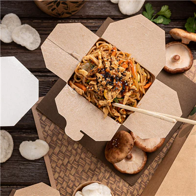RÉCIPIENTS MULTIUSAGES MICRO-ONDABLES FEEL GREEN 480 ML 275 + 25 PE G/M2 Ø8x9 CM MARRON CARTON (50 UNITÉS) - REF. 131.51 - Image 5