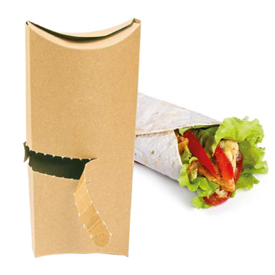 RÉCIPIENTS POUR BURRITOS 250 G/M2 19,5x12,5x3 CM MARRON CARTON (500 UNITÉS) - REF. 250.18 - Image 5