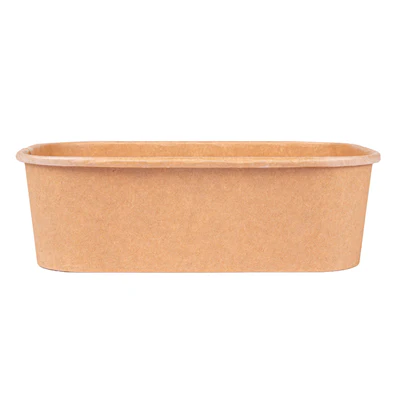 RÉCIPIENTS RECTANGULAIRES 500 ML 320 + 26 PE G/M2 17,3x12,3x4,1 CM NATUREL KRAFT (300 UNITÉS) - REF. 254.33 - Image 2