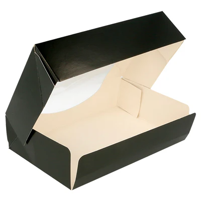 RÉCIPIENTS SUSHI+FÊNETRE 275 G/M2 20x12x4,5 CM NOIR CARTON (400 UNITÉS) - REF. 223.48 - Image 3