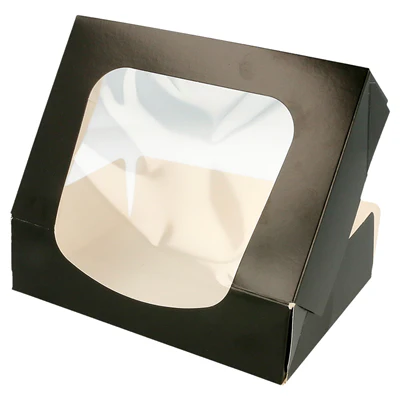 RÉCIPIENTS SUSHI+FÊNETRE 275 G/M2 20x12x4,5 CM NOIR CARTON (400 UNITÉS) - REF. 223.48 - Image 4