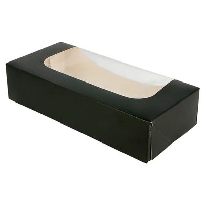 RÉCIPIENTS SUSHI+FÊNETRE 275 G/M2 20x9x4,5 CM NOIR CARTON (400 UNITÉS) - REF. 223.46 - Image 2