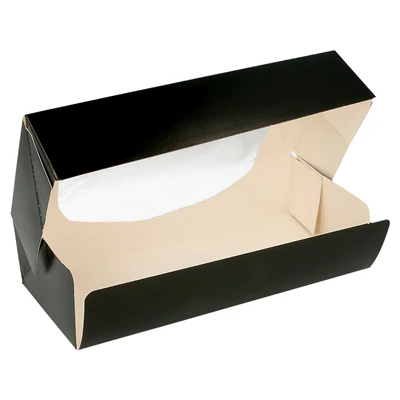 RÉCIPIENTS SUSHI+FÊNETRE 275 G/M2 20x9x4,5 CM NOIR CARTON (400 UNITÉS) - REF. 223.46 - Image 3
