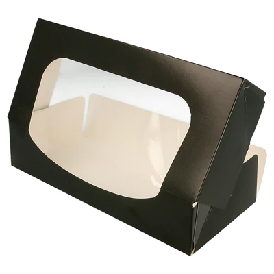 RÉCIPIENTS SUSHI+FÊNETRE 275 G/M2 20x9x4,5 CM NOIR CARTON (400 UNITÉS) - REF. 223.46 - Image 4