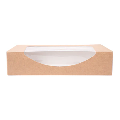 RÉCIPIENTS SUSHI+FÊNETRE THEPACK 19,7x12x4,5 CM MARRON CARTON NANO-MICRO + OPP (400 UNITÉS) - REF. 253.39 - Image 4