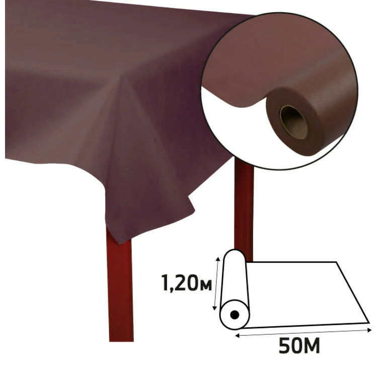 Rouleau de nappe Spunbond Chocolat 50m x 1.20m (1 UNITE) - Image 2