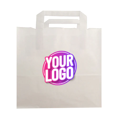 Sac kraft personnalisé 26+20x26cm (250+ unités)