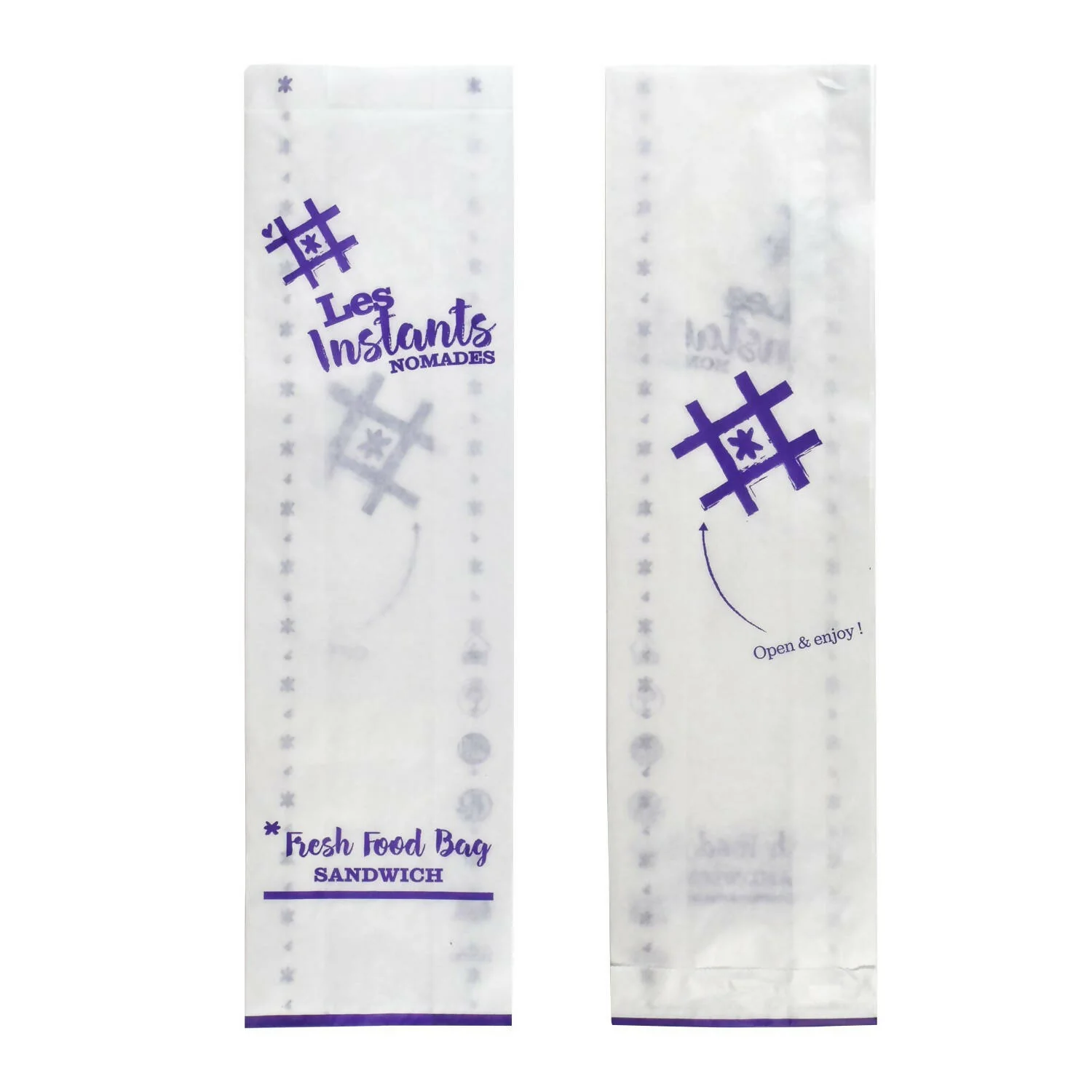 Sac Sandwich Blanc "Instants nomades" (1000 UNITES)