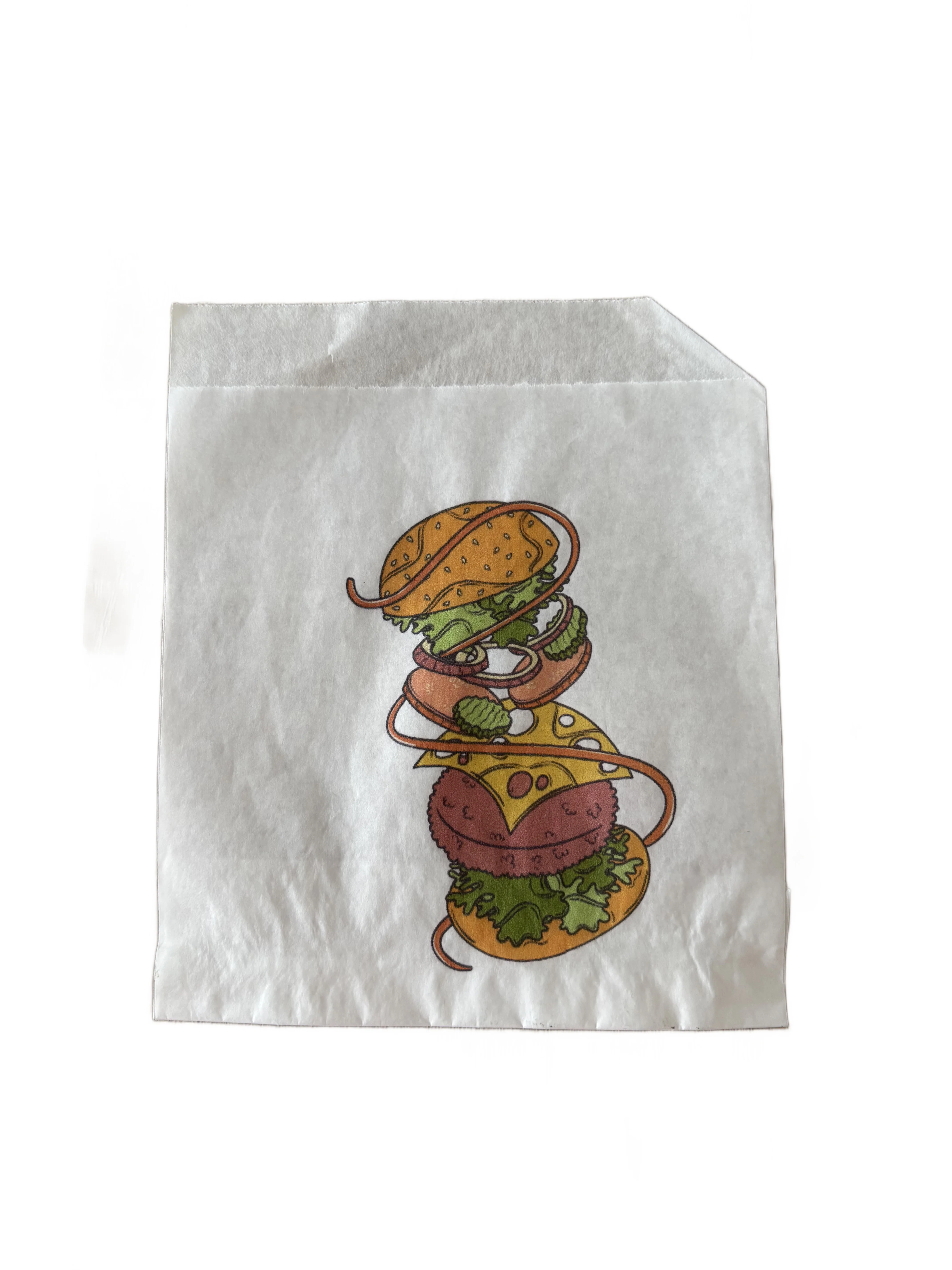 Sachet Burger Kebab fendu kraft blanc 170x170 mm - 35 g/m² - Image 2