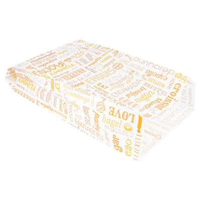 SACHETS CROISSANTS 'ORANGE PAROLE' 33 G/M2 19+8x35 CM BLANC CELLULOSE (250 UNITÉS) - REF. 229.16 - Image 2