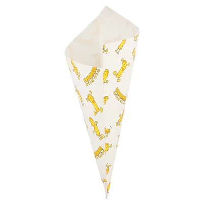 SACHETS EN POINTE 'CHIPS' 250 G 70 G/M2 29,5x21 CM BLANC PARCH.INGRAISSABLE (2000 UNITÉS) - REF. 229.97