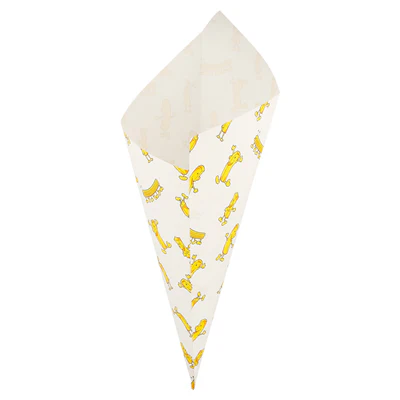 SACHETS EN POINTE 'CHIPS' 400 G 70 G/M2 34x24 CM BLANC PARCH.INGRAISSABLE (1000 UNITÉS) - REF. 229.99