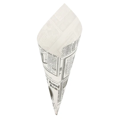 SACHETS EN POINTE PFAS FREE 'TIMES' 70 G 70 G/M2 20x14 CM BLANC PARCH.INGRAISSABLE (2000 UNITÉS) - REF. 205.93