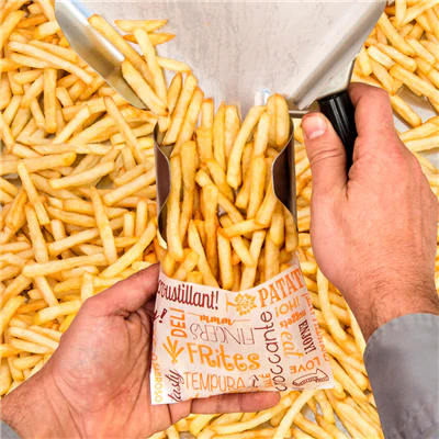 SACHET POUR FRITURES 'PAROLE' 32 G/M2 12x9 CM BLANC PARCH.INGRAISSABLE (1000 UNITÉS) - REF. 229.28 - Image 3