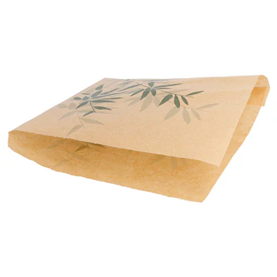 PAPIER INGRAISSABLES OUVERT 2 CÔTÉS FAST FOOD 'FEEL GREEN' 34 G/M2 17x18 CM NATUREL PARCH.INGRAISSABLE (500 UNITÉS) - REF. 186.43 - Image 2
