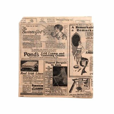 PAPIER INGRAISSABLES OUVERT 2 CÔTÉS PFAS FREE 'TIMES' 34 G/M2 17x18 CM NATUREL PARCH.INGRAISSABLE (1000 UNITÉS) - REF. 098.02