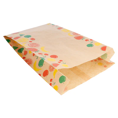 SACHETS PLATS POUR FRUITS 1,5 KG 32 G/M2 19+8x30 CM NATUREL KRAFT (250 UNITÉS) - REF. 515.05 - Image 2