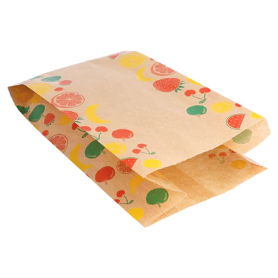 SACHETS PLATS POUR FRUITS 1 KG 32 G/M2 14+9x26 CM NATUREL KRAFT (500 UNITÉS) - REF. 515.03 - Image 2